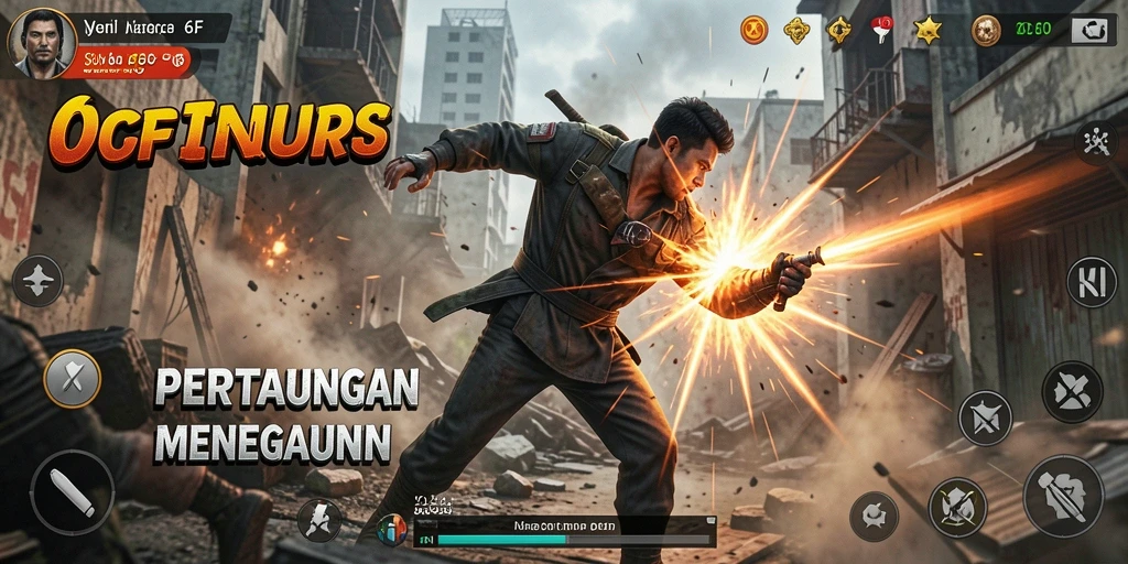 Gameplay Action yang mendebarkan di 6CF dengan karakter unik.