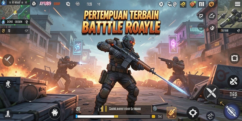 Gameplay seru AYU89 dalam pertempuran Battle Royale yang mendebarkan.