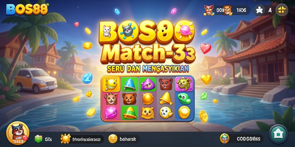 Gameplay Match-3 yang seru dan menantang di BOS88.