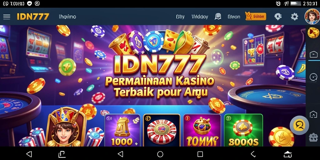 Screenshot permainan IDN777 menampilkan aksi seru kasino.