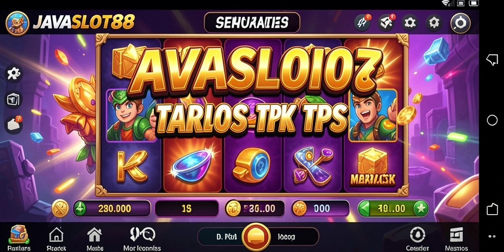 Tampilan sekuel gameplay JAVASLOT88 yang mendebarkan dan penuh warna.