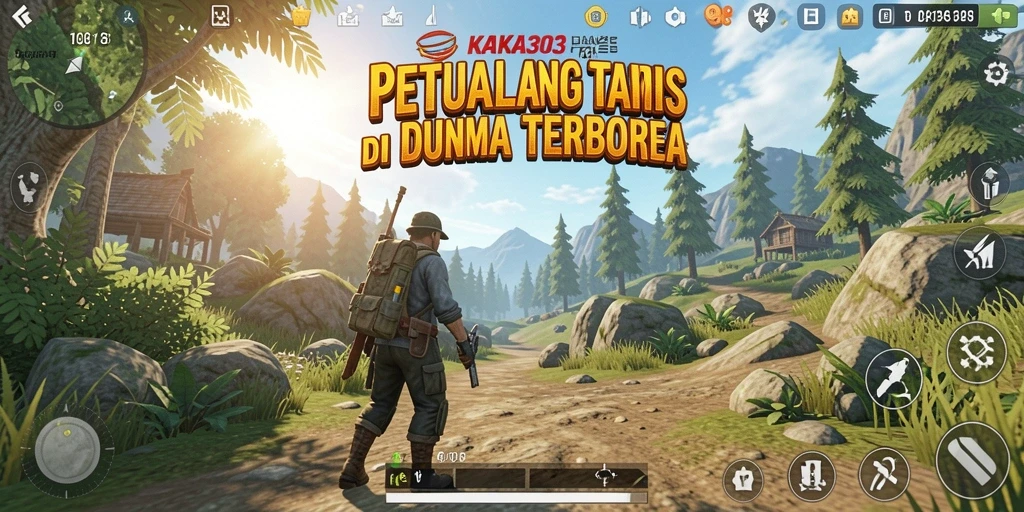 Screenshot gameplay KAKA303 menampilkan petualangan mendebarkan di dunia luas.