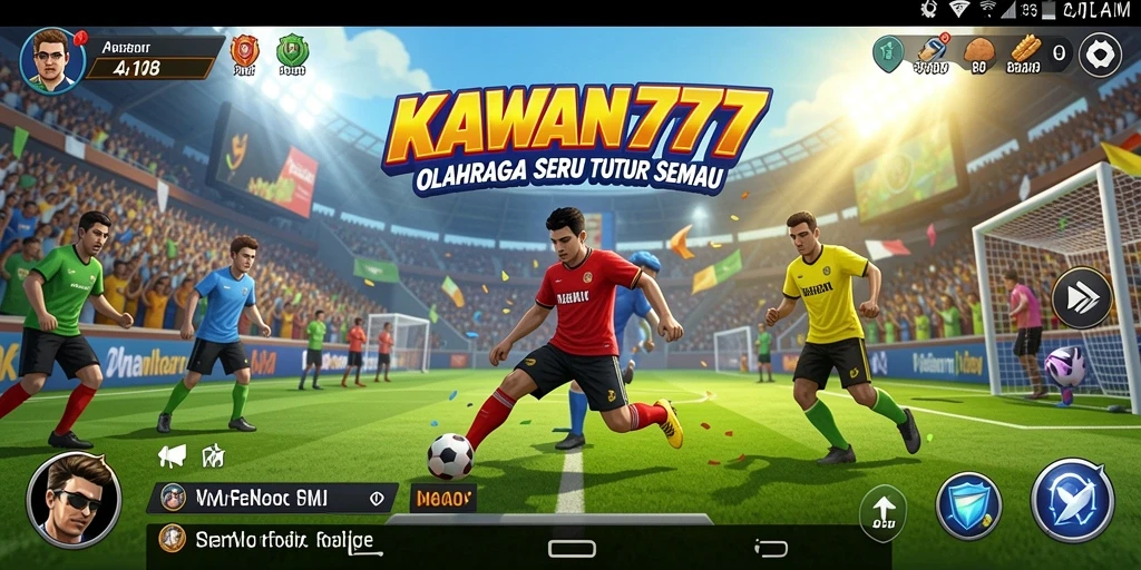 Tampilan gameplay seru dari KAWAN777 yang menampilkan aksi olahraga mendebarkan.
