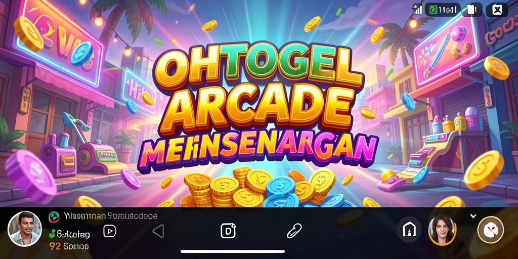 Screenshot utama OHTOGEL menampilkan gameplay Arcade yang dinamis.