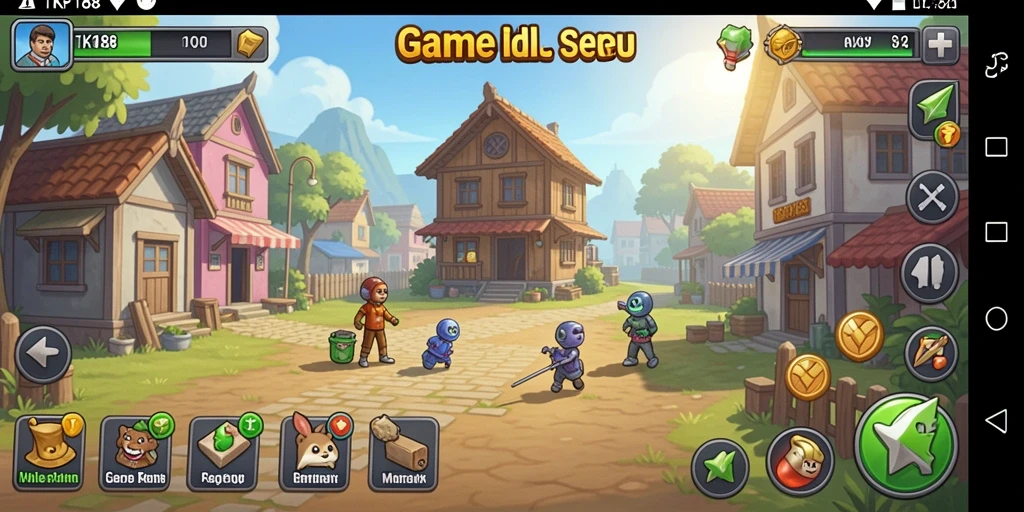 Tampilan gameplay seru dengan banyak fitur Idle