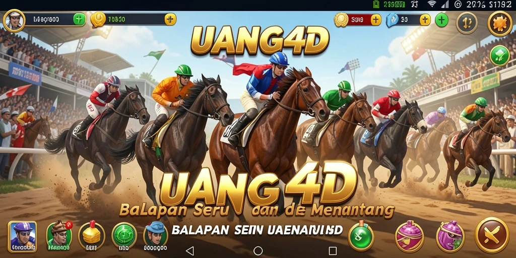 Screenshot menampilkan aksi balapan seru di UANG4D dengan kendaraan cepat.